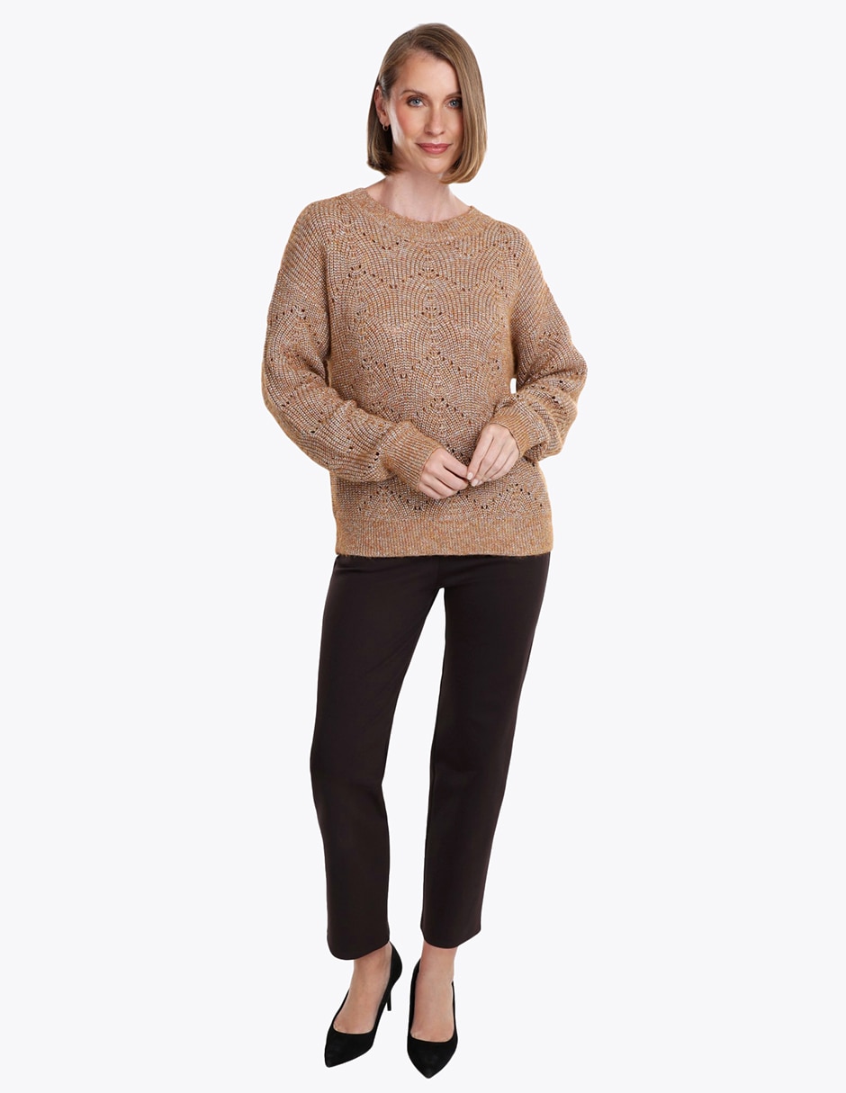 Suéter cuello redondo para mujer