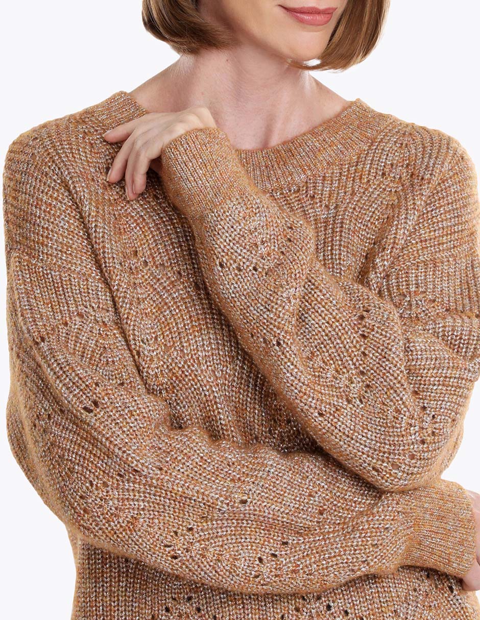 Suéter cuello redondo para mujer