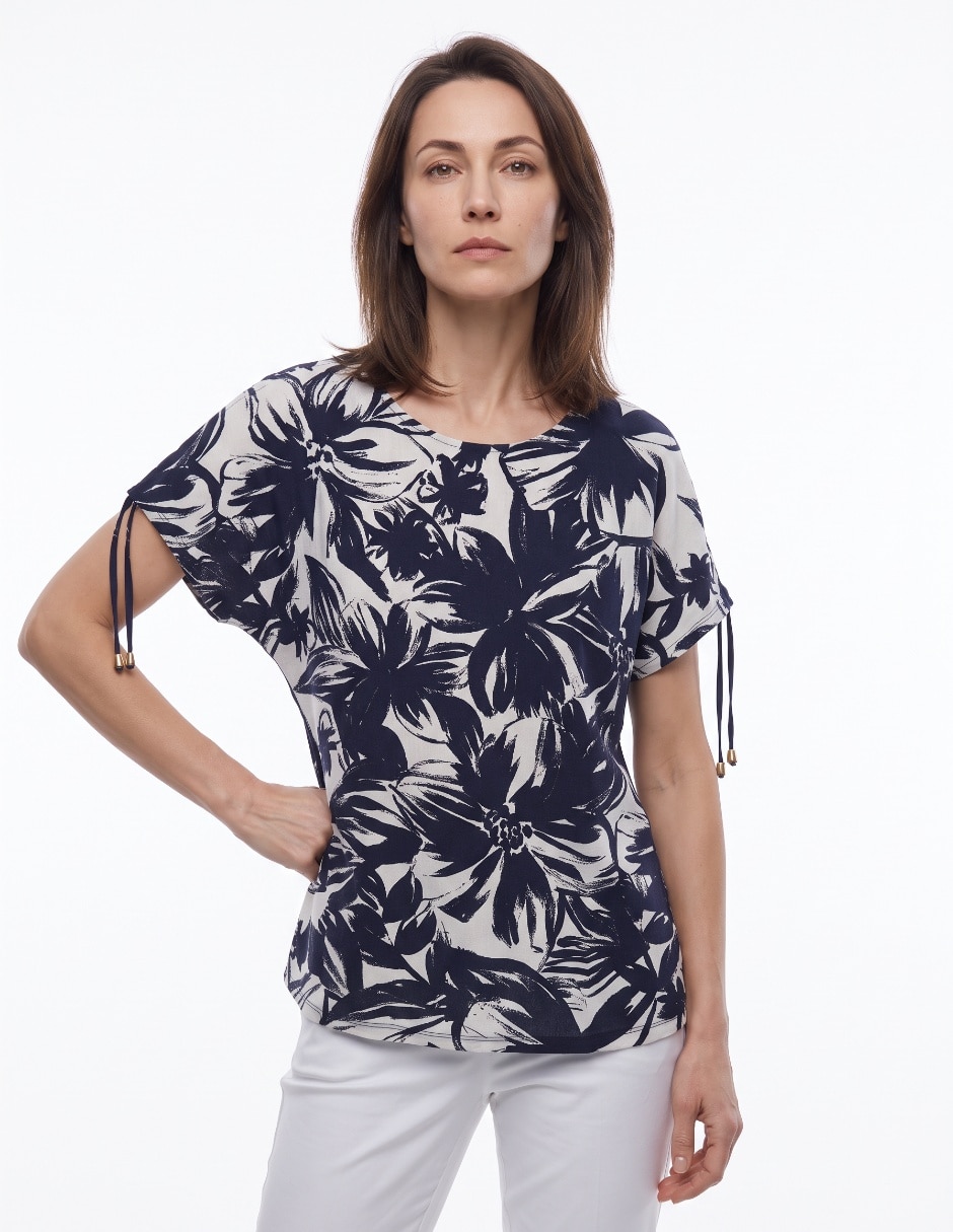 Blusa manga corta para mujer