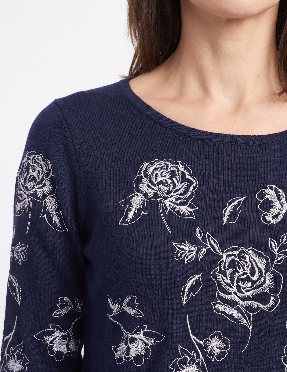 Suéter cuello redondo para mujer 3