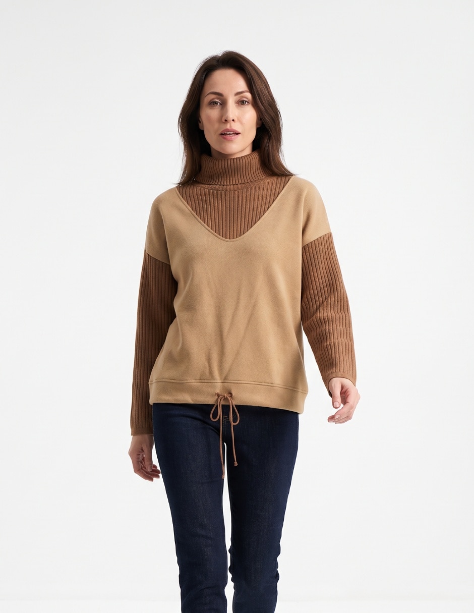 Sudadera con acanalado para mujer Sudadera con acanalado para mujer