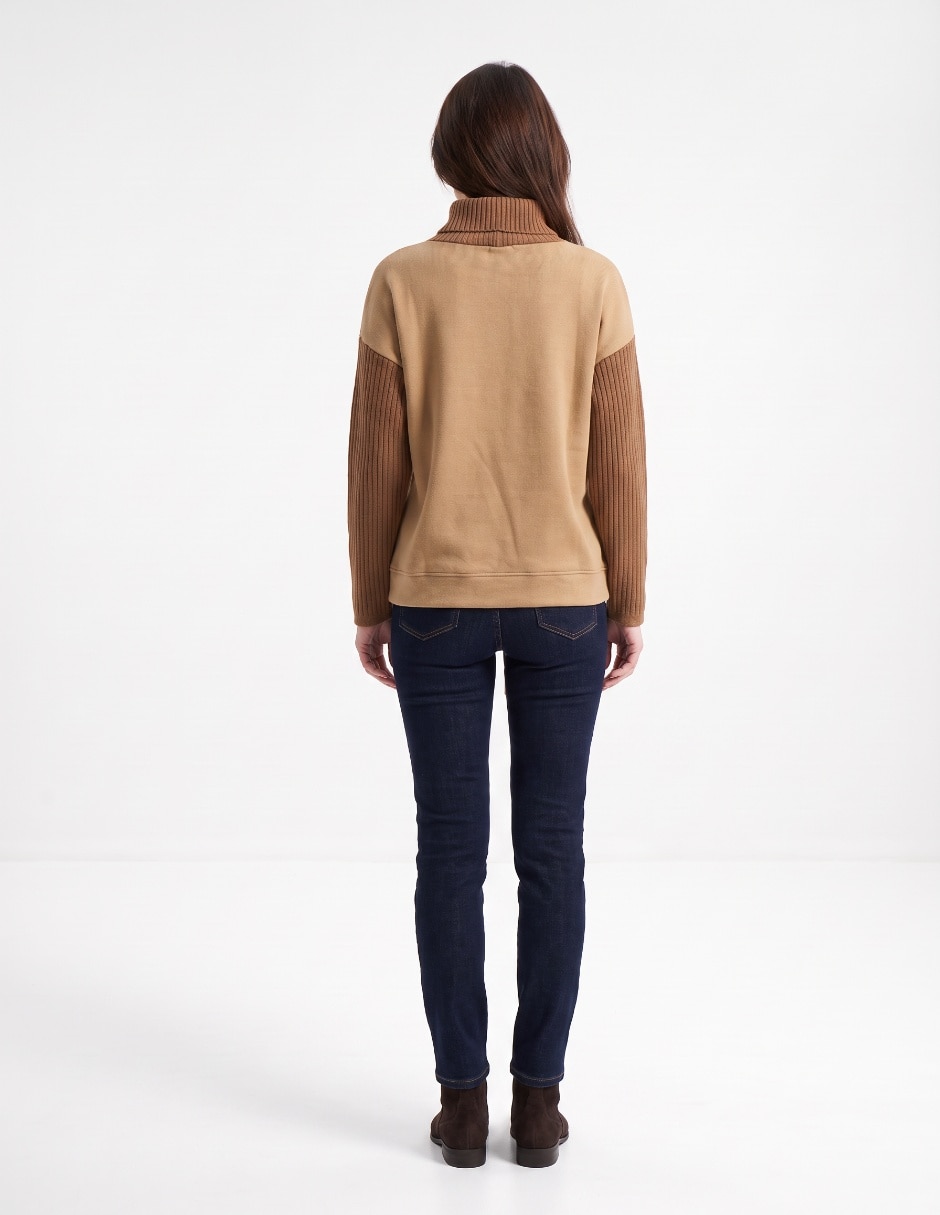 Sudadera con acanalado para mujer 2