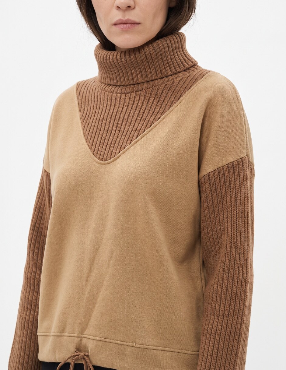 Sudadera con acanalado para mujer 3