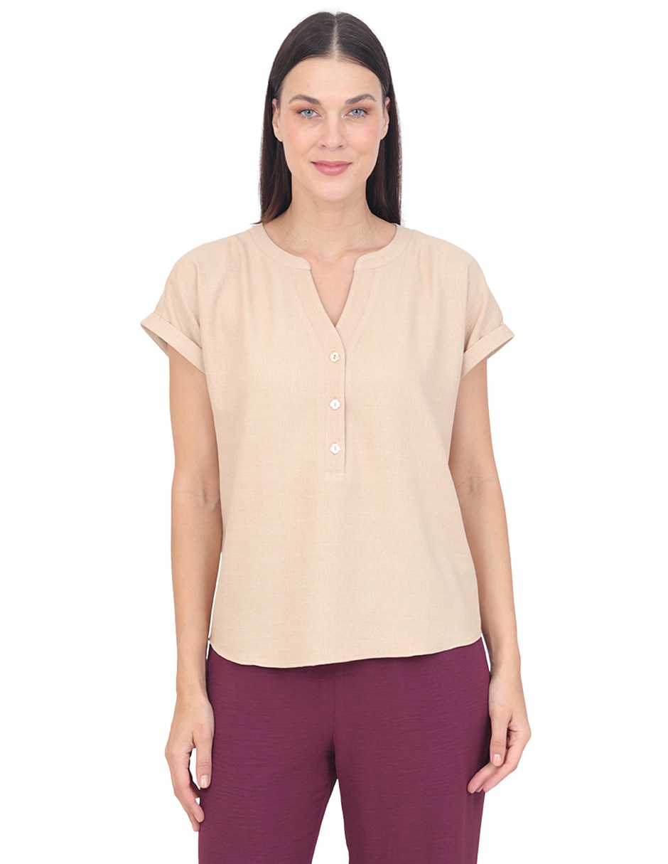 Blusa grupo niza manga corta para mujer Blusa grupo niza manga corta para mujer