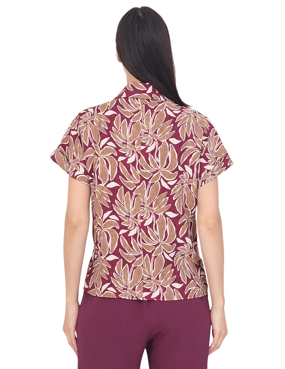 Blusa grupo niza manga corta para mujer 2