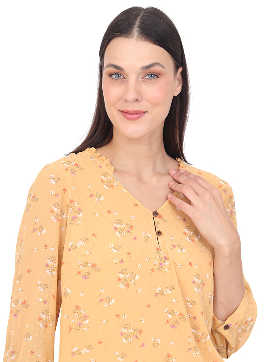 Blusa grupo damasco manga 3/4 para mujer 3