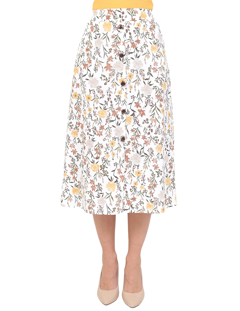 Falda pantalón midi a la cintura 2