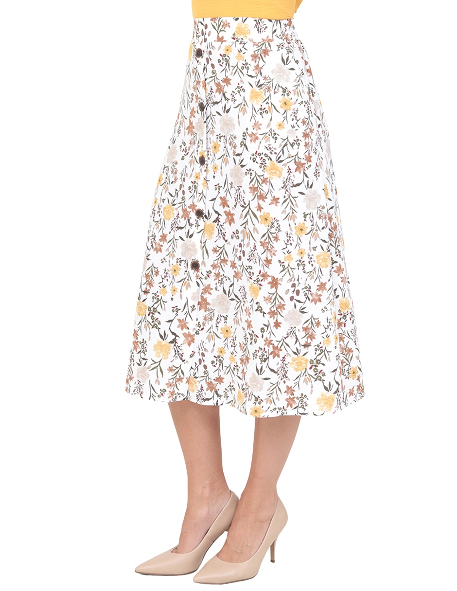 Falda pantalón midi a la cintura 3