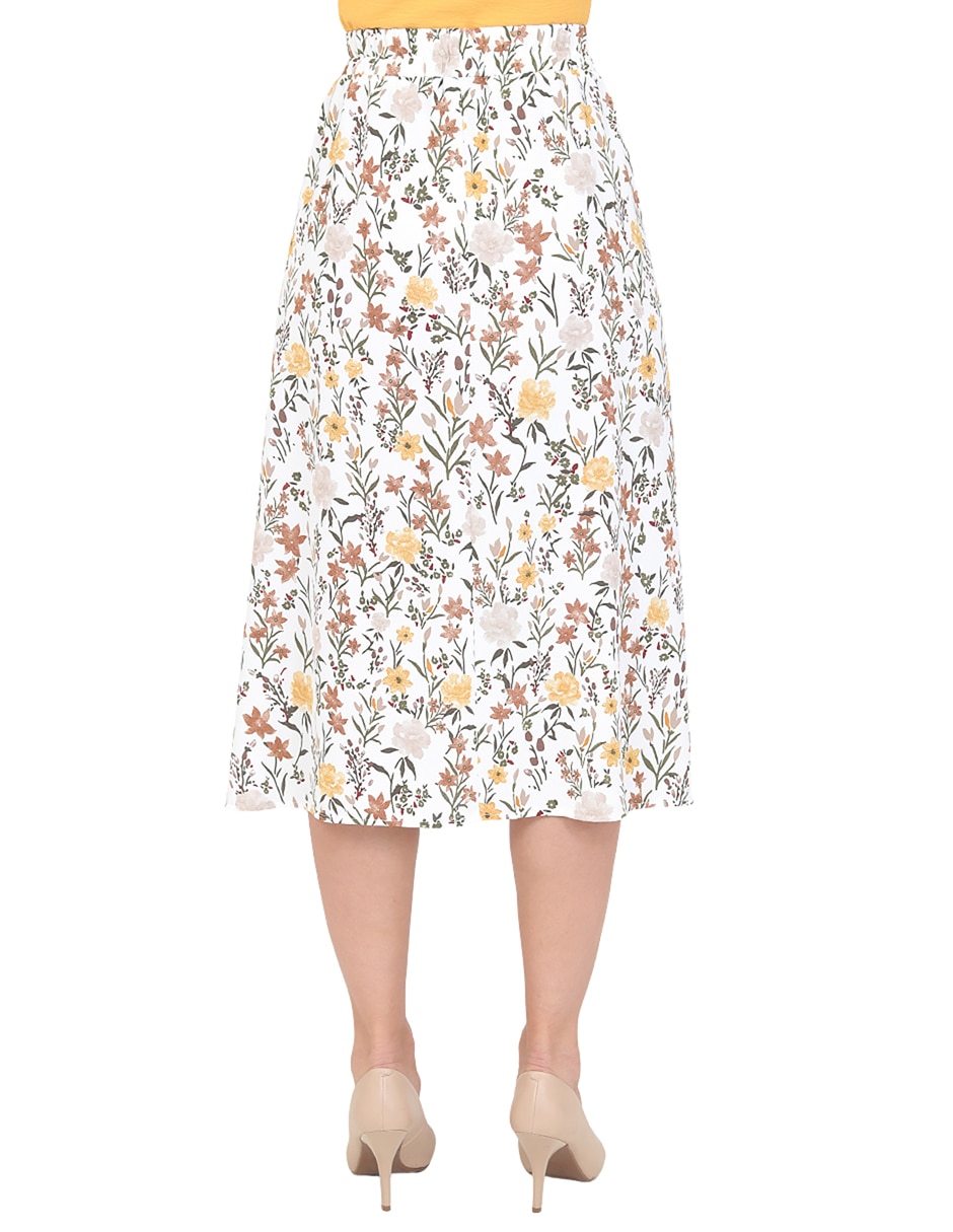 Falda pantalón midi a la cintura 6