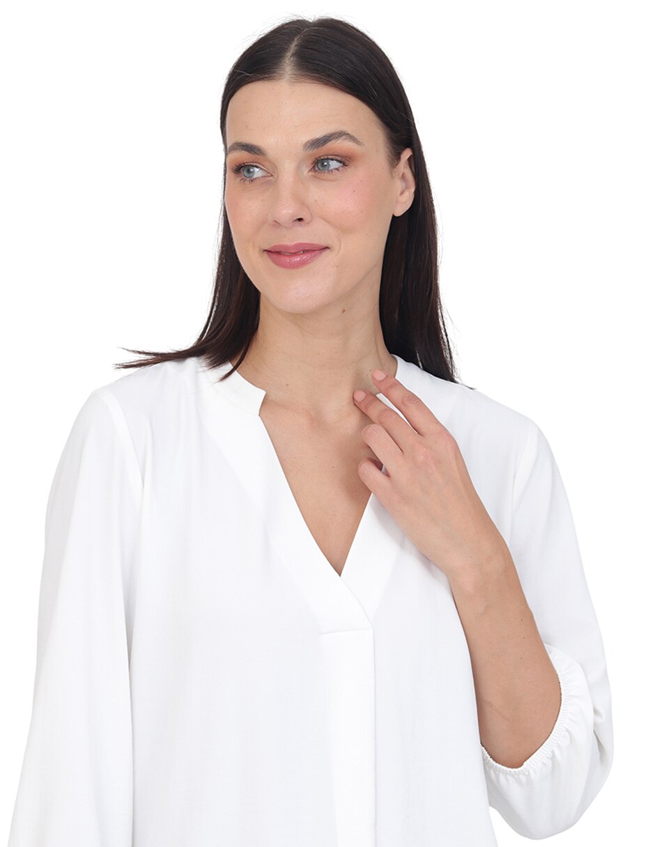 Blusa grupo damasco manga 3/4 para mujer 5