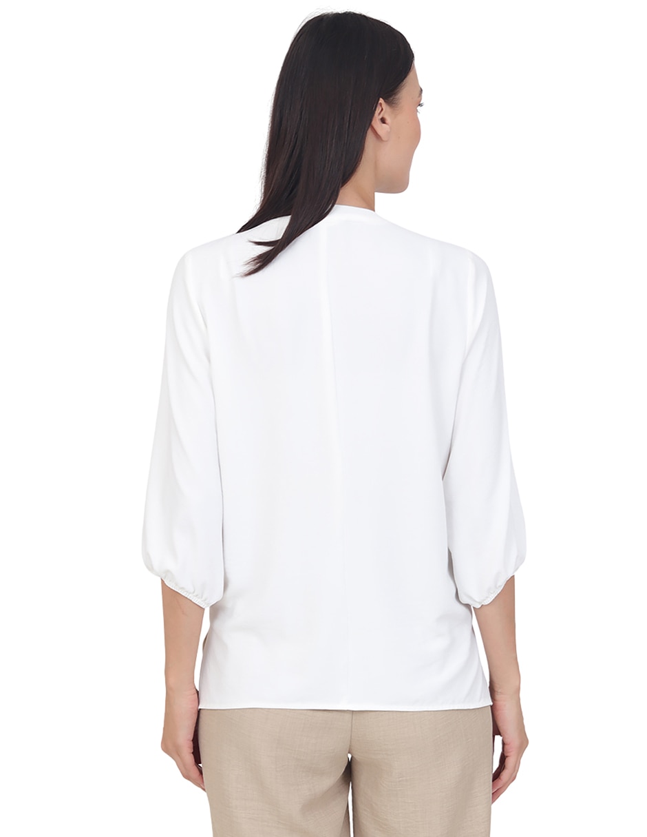 Blusa grupo damasco manga 3/4 para mujer 6
