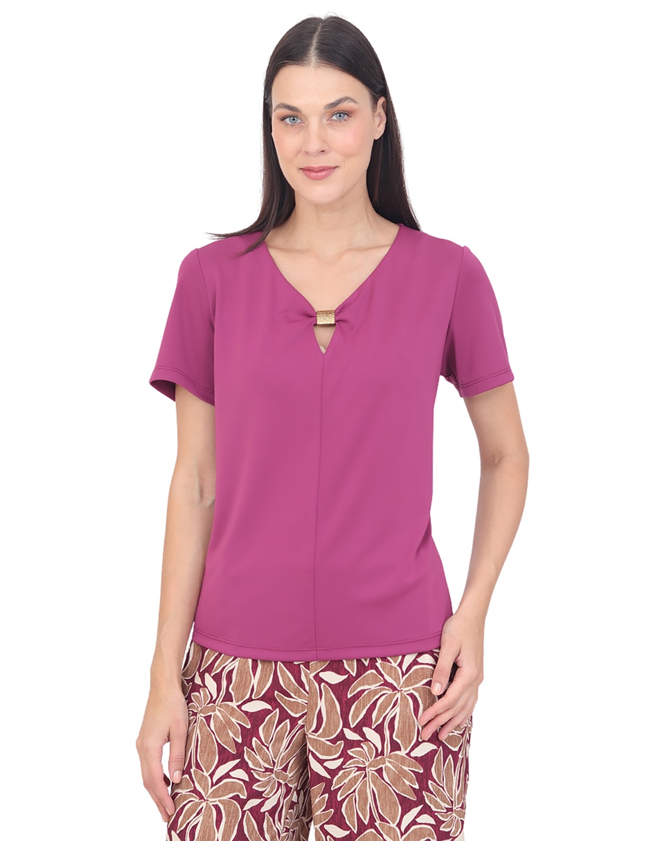 Blusa grupo niza manga corta para mujer Blusa grupo niza manga corta para mujer