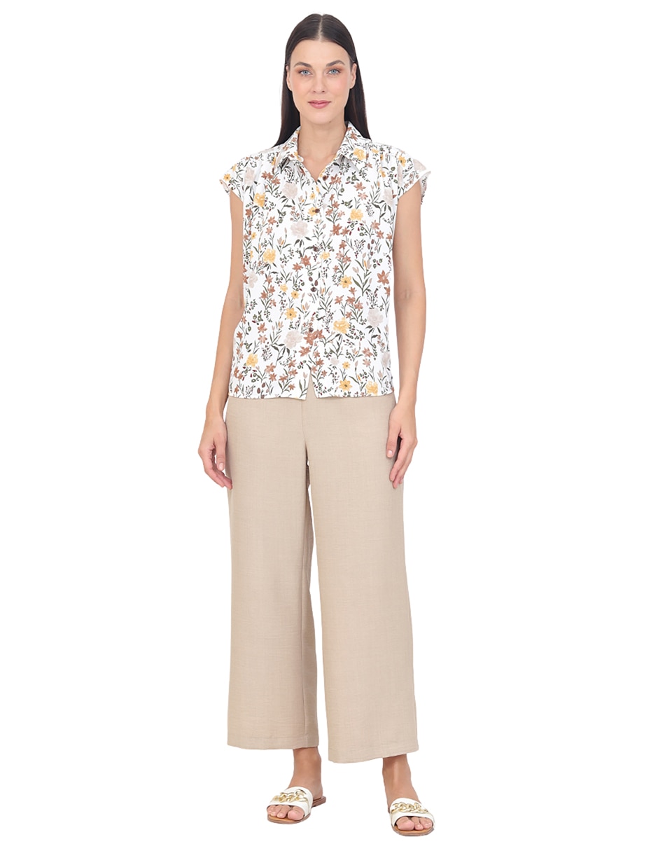 Blusa grupo damasco manga corta para mujer 2
