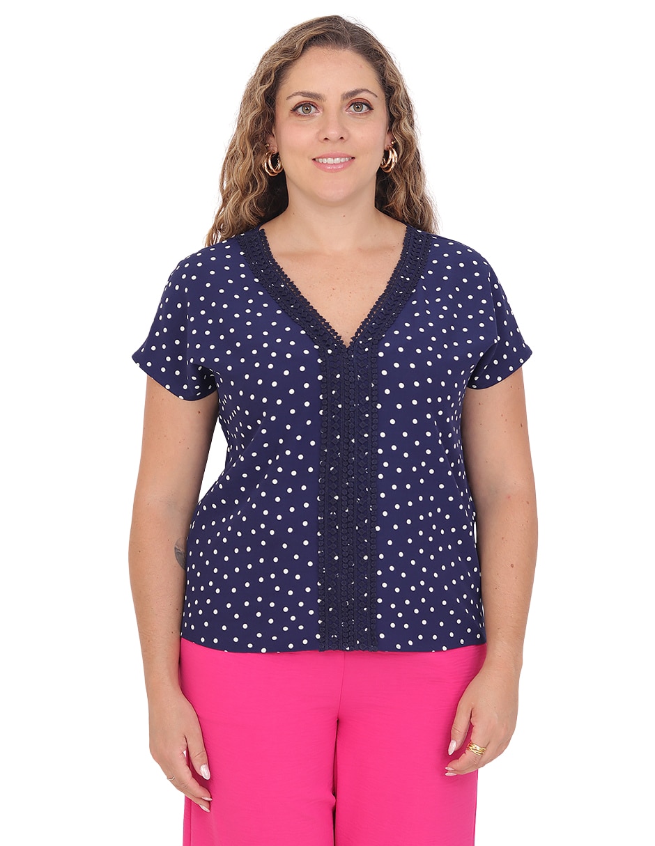 Blusa Grupo Lisboa manga corta para mujer