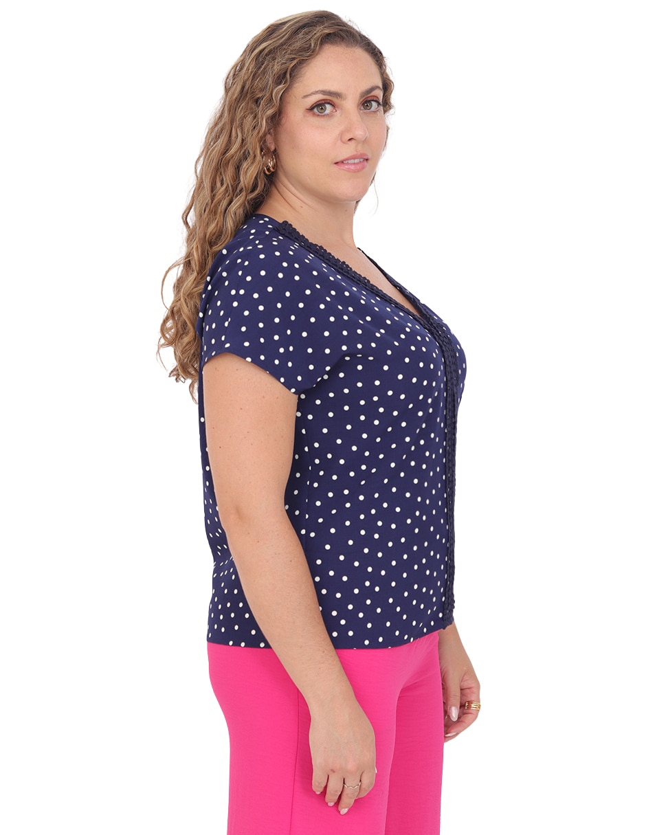 Blusa Grupo Lisboa manga corta para mujer 2