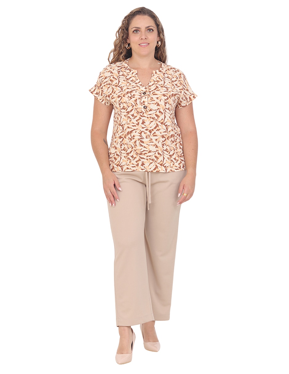 Blusa grupo saona manga corta para mujer 3