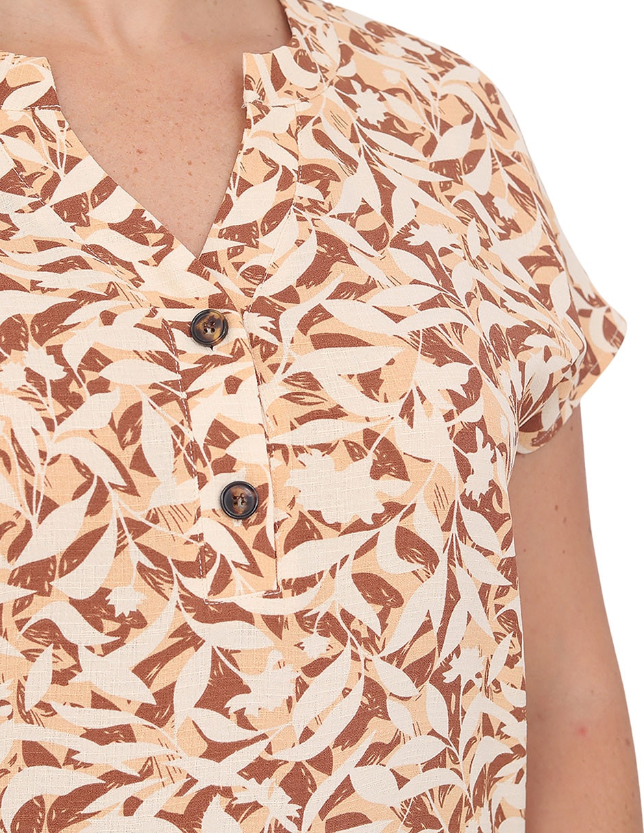 Blusa grupo saona manga corta para mujer 4