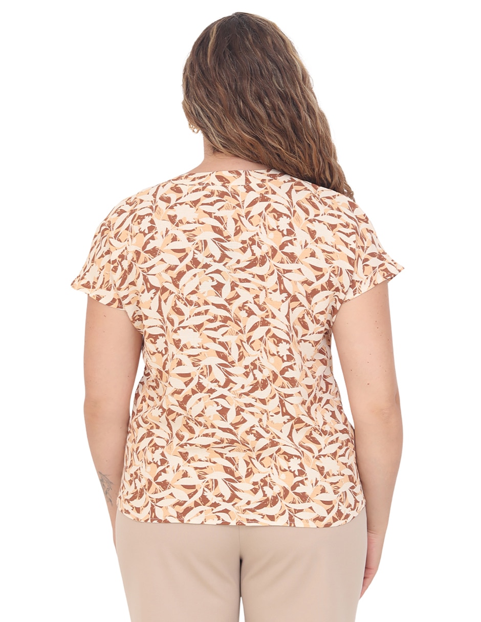 Blusa grupo saona manga corta para mujer 6