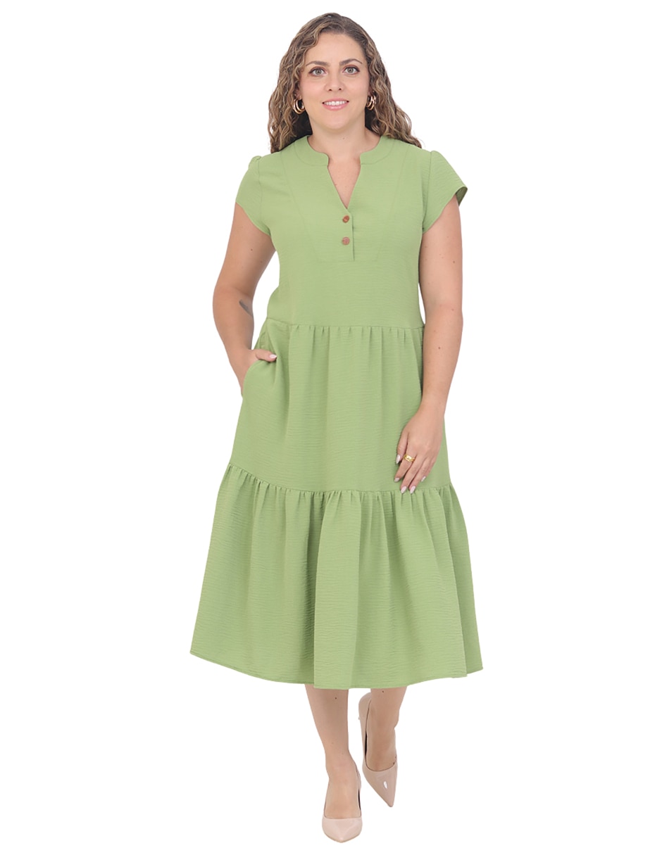 Vestido midi casual grupo orlando para mujer