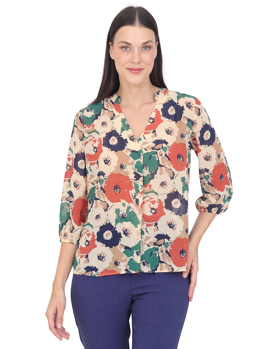 Blusa grupo torrent manga 3/4 para mujer