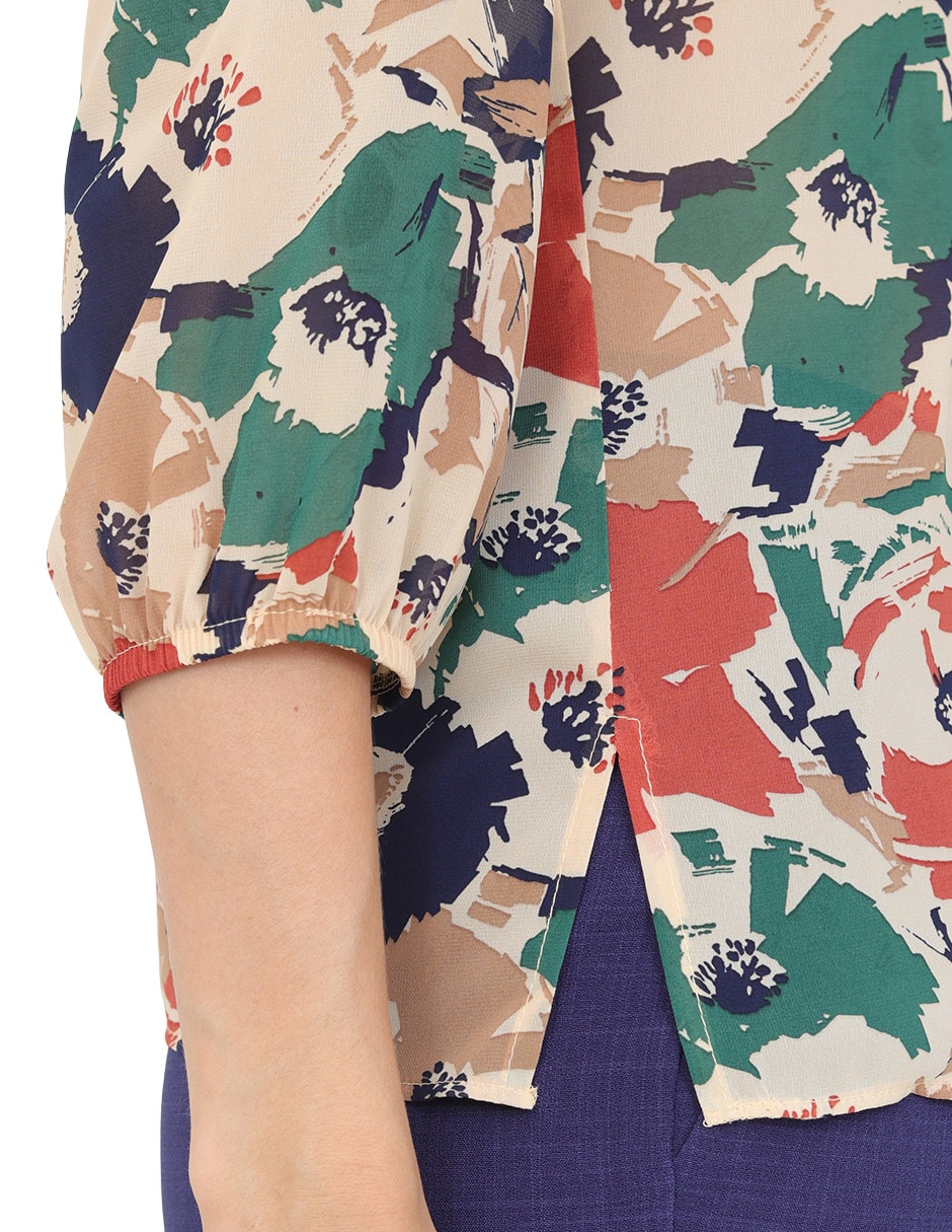 Blusa grupo torrent manga 3/4 para mujer 3