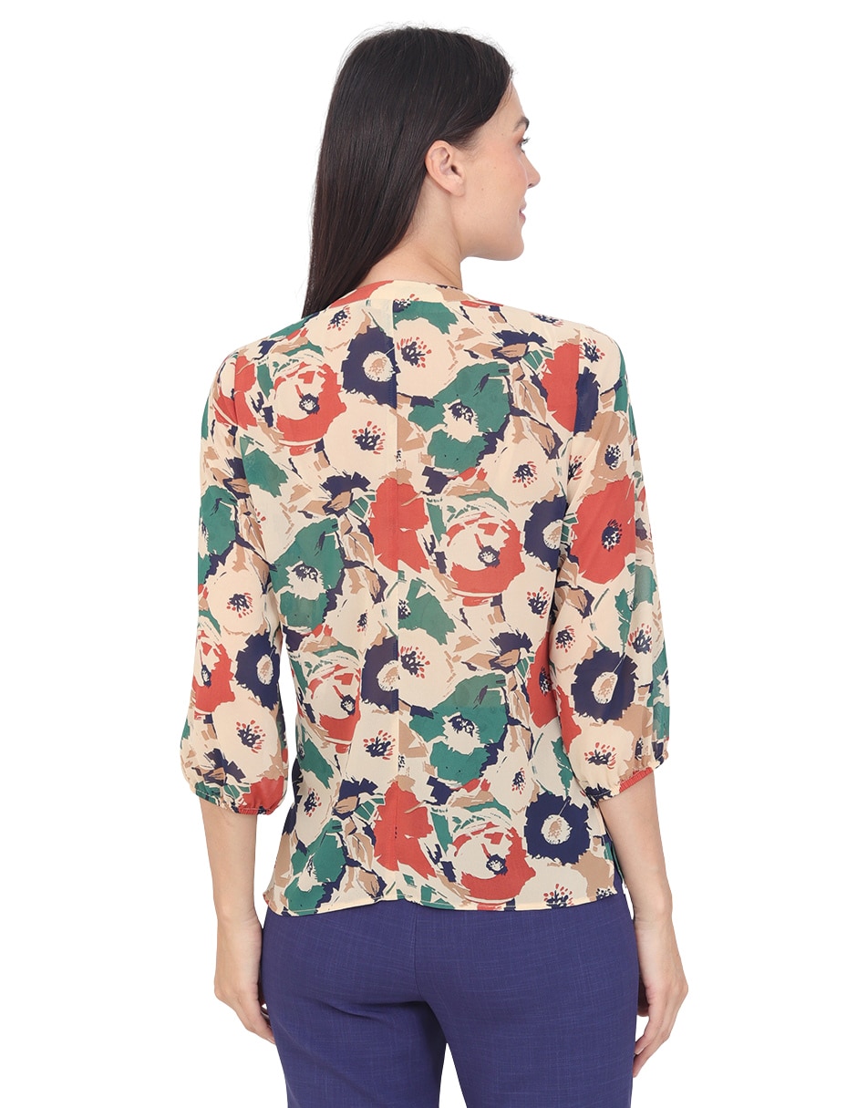 Blusa grupo torrent manga 3/4 para mujer 4