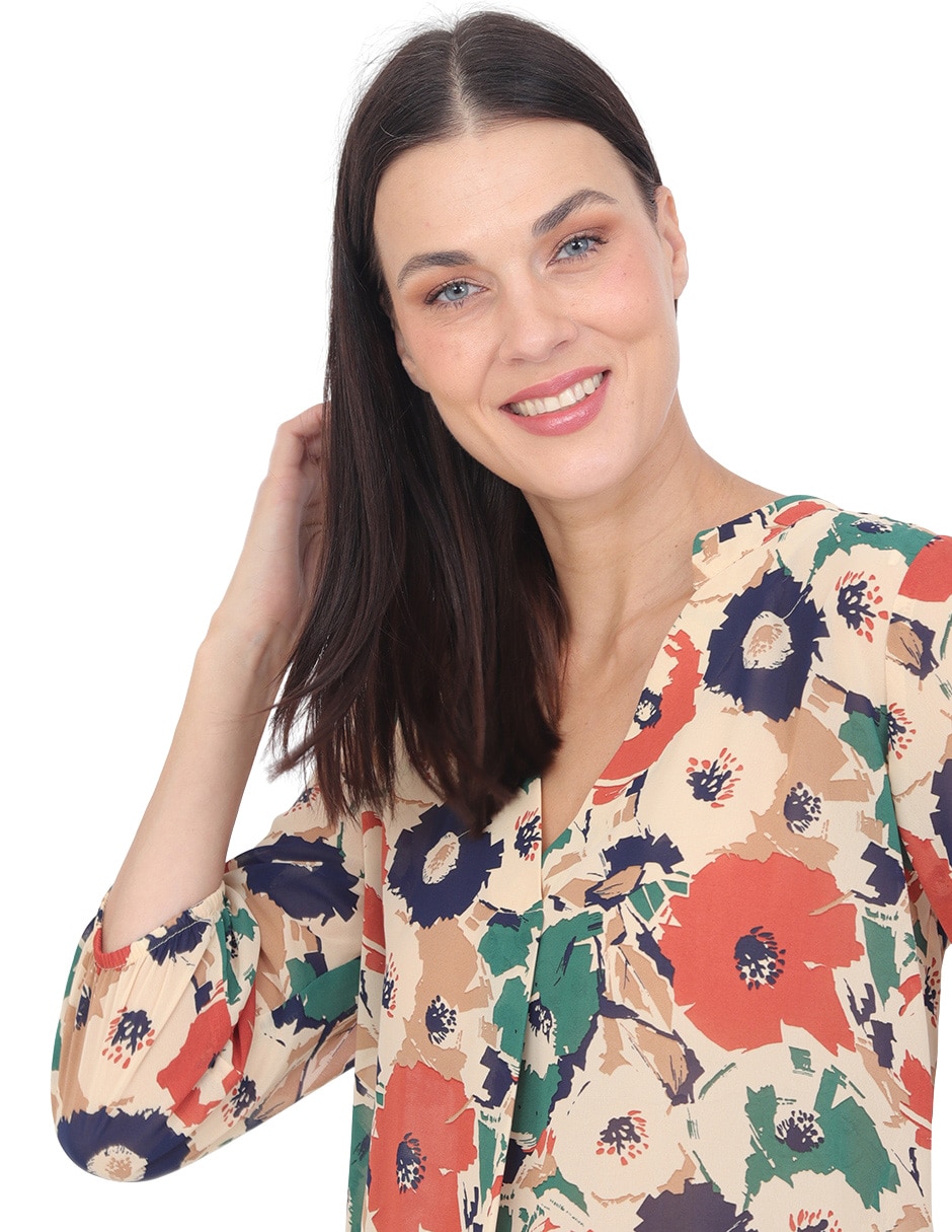 Blusa grupo torrent manga 3/4 para mujer 5