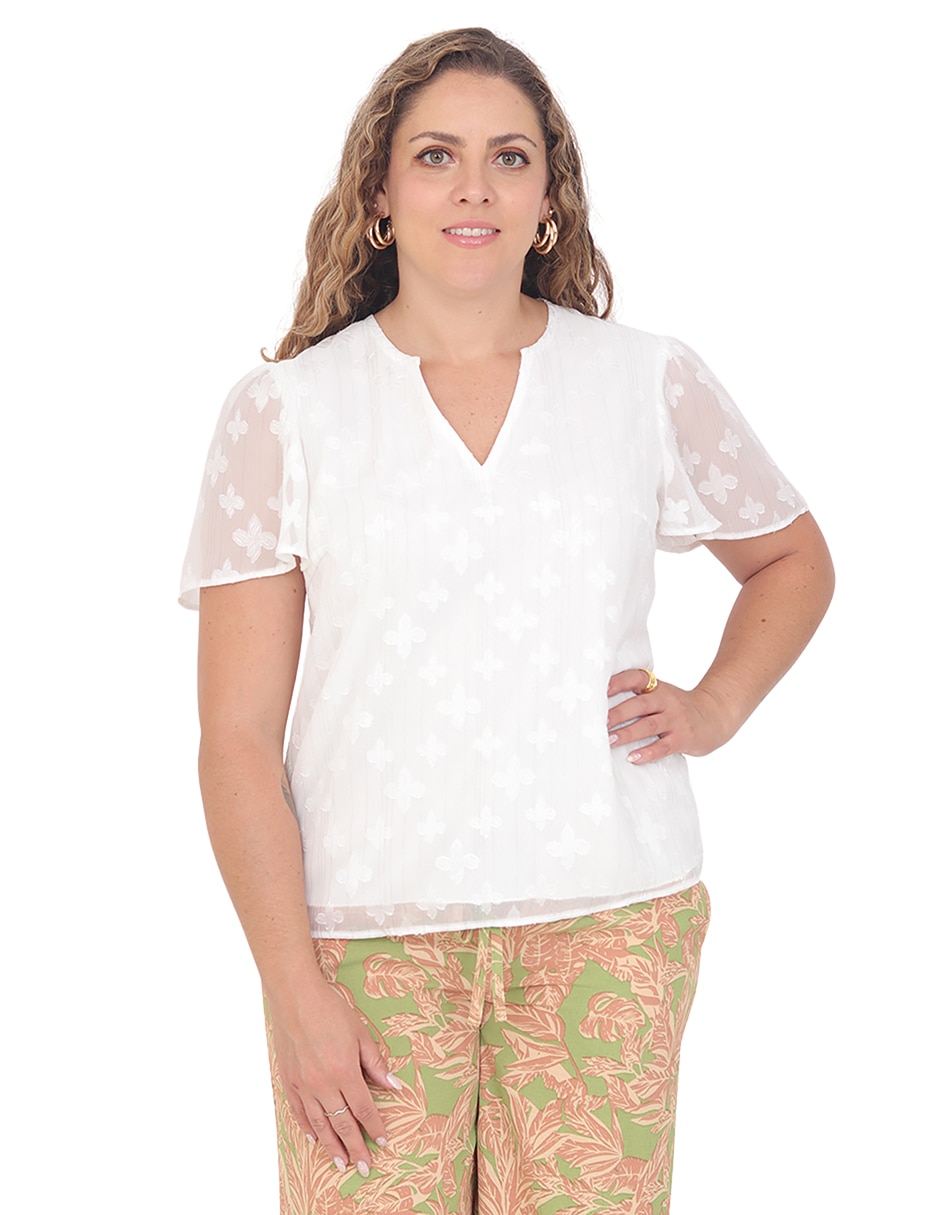 Blusa grupo orlando manga corta para mujer