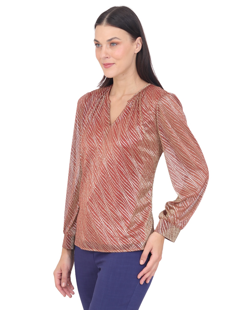 Blusa grupo torrent manga larga para mujer 3
