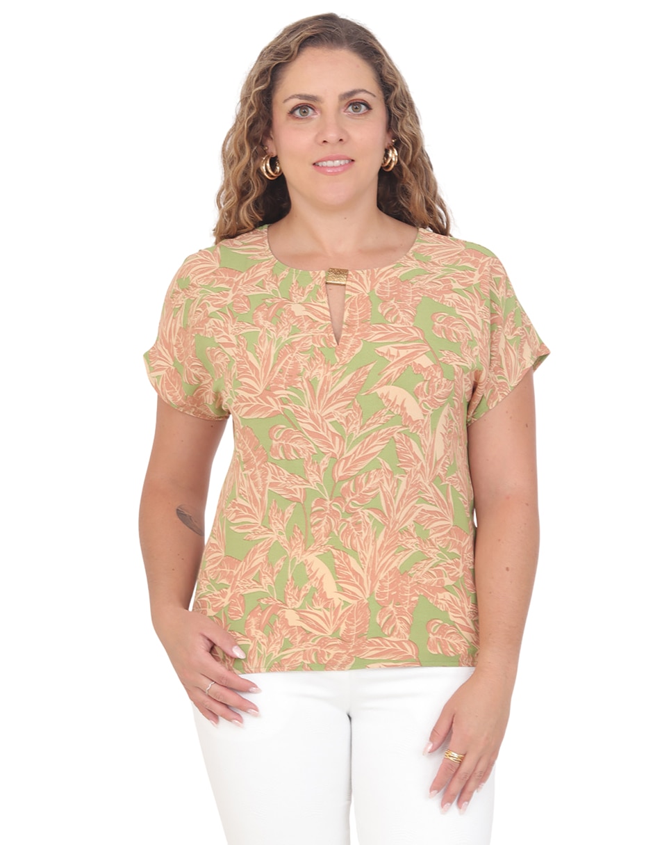 Blusa grupo orlando manga corta para mujer
