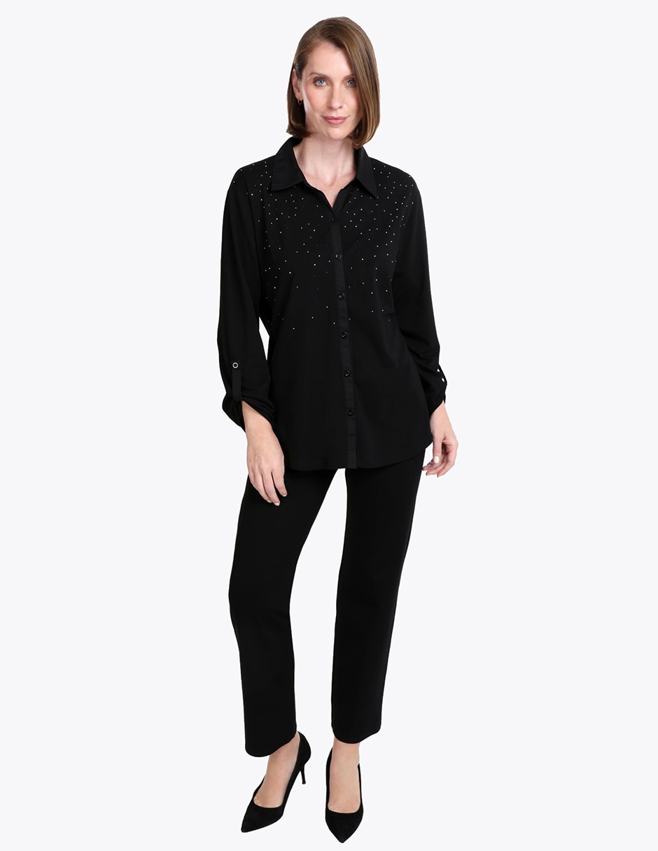 Blusa camisera manga larga para mujer 3