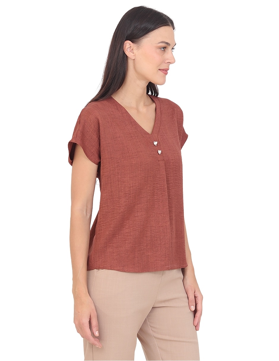 Blusa Padua manga corta para mujer 4