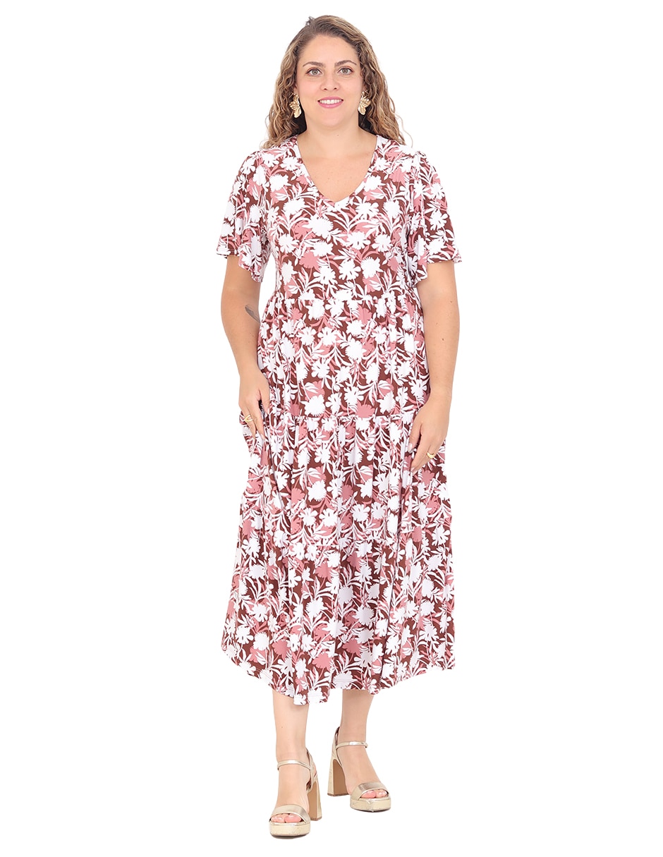 Vestido midi casual Grupo Carmel para mujer