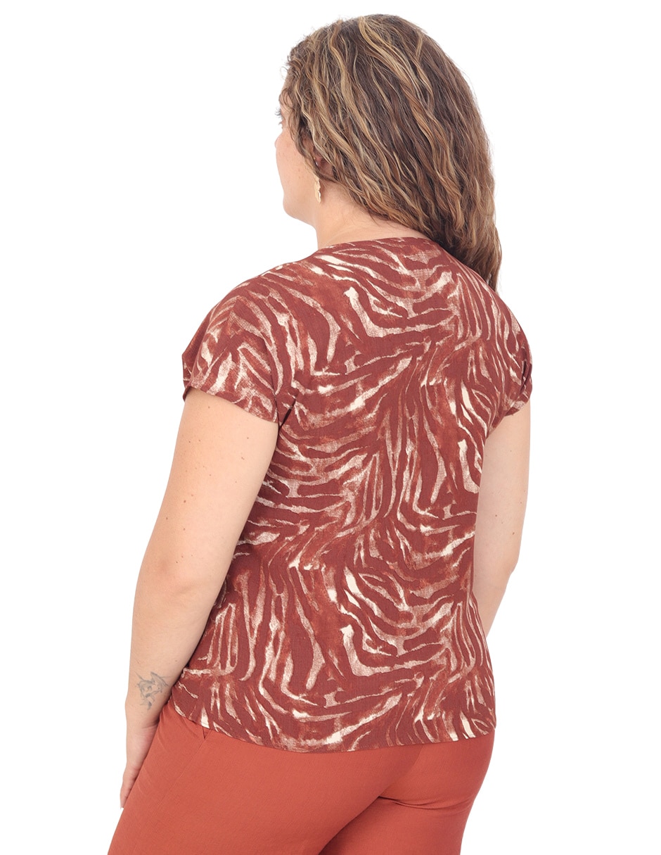 Blusa grupo dublin manga corta para mujer 4