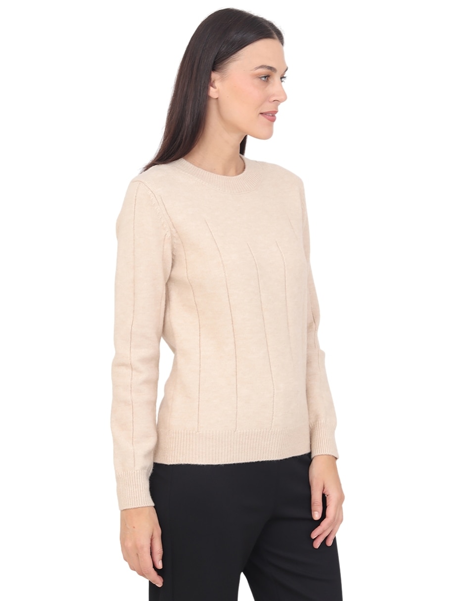 Suéter cuello redondo para mujer 5