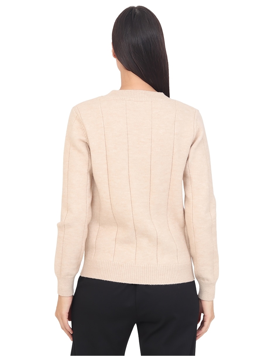 Suéter cuello redondo para mujer 4