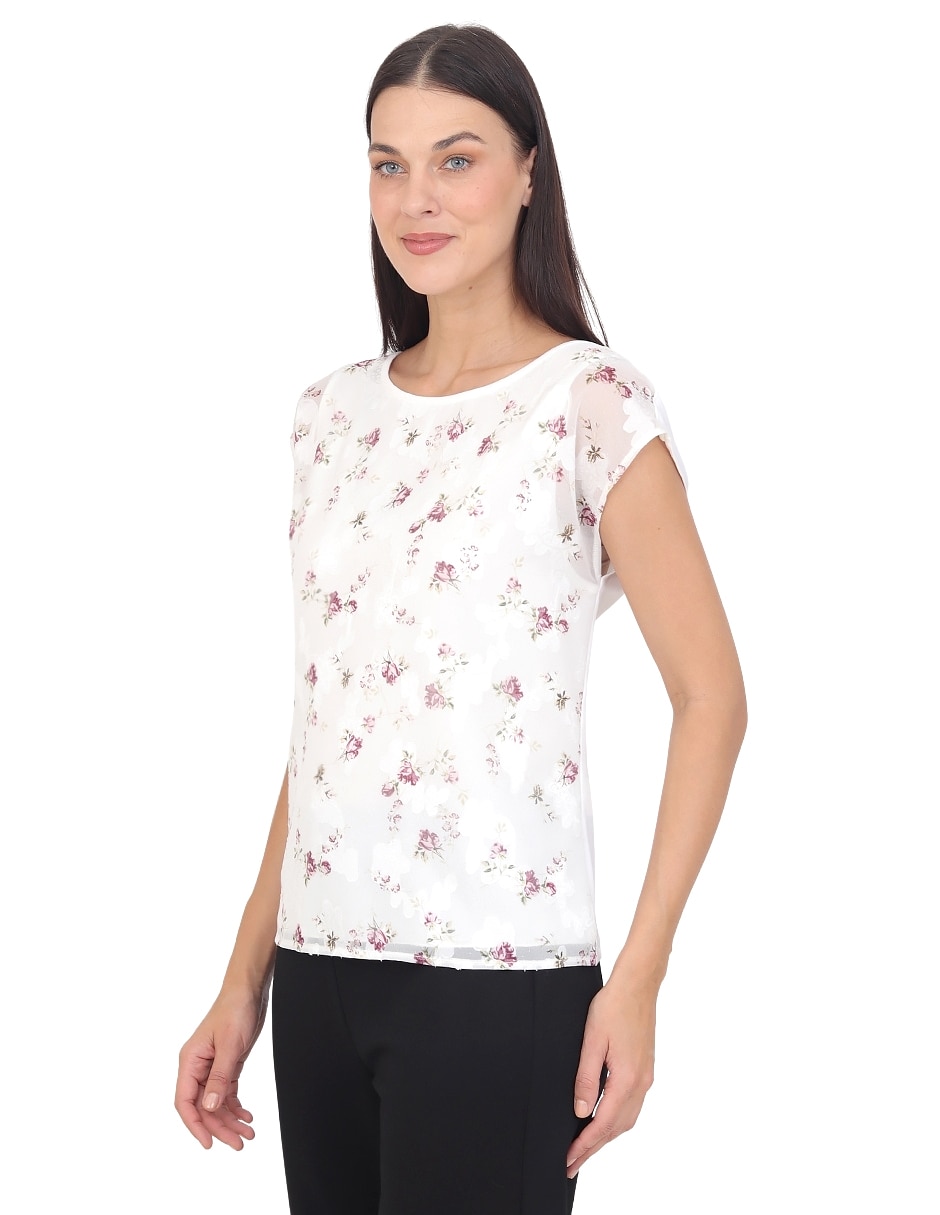 Blusa grupo estepona manga corta para mujer 4