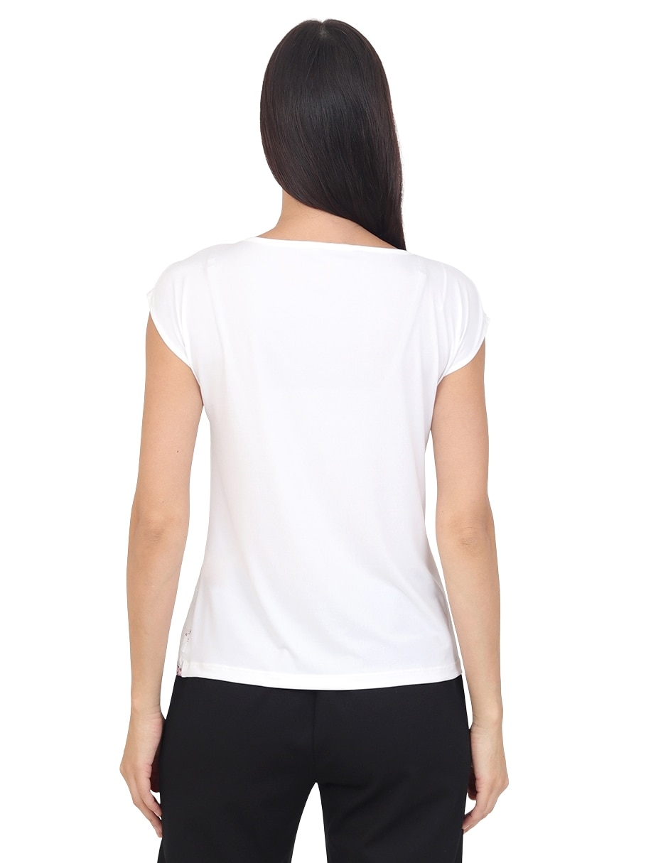 Blusa grupo estepona manga corta para mujer 2