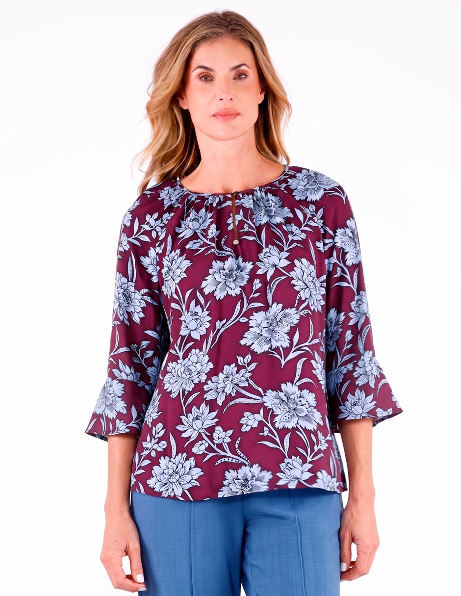 Blusa manga larga para mujer