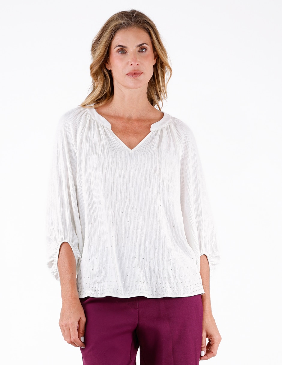 Blusa manga 3/4 para mujer Blusa manga 3/4 para mujer