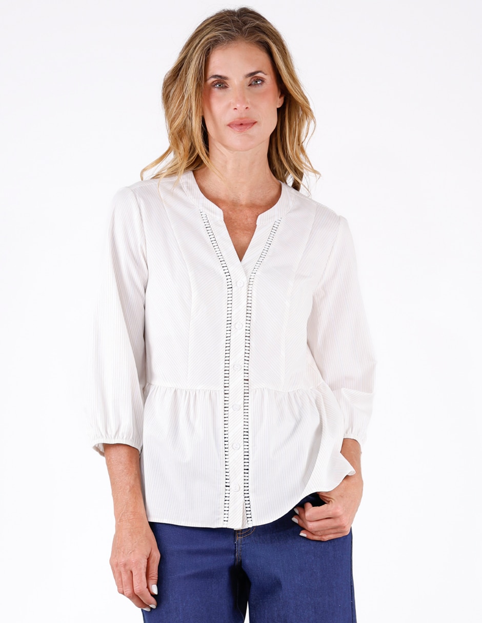 Blusa manga 3/4 para mujer Blusa manga 3/4 para mujer