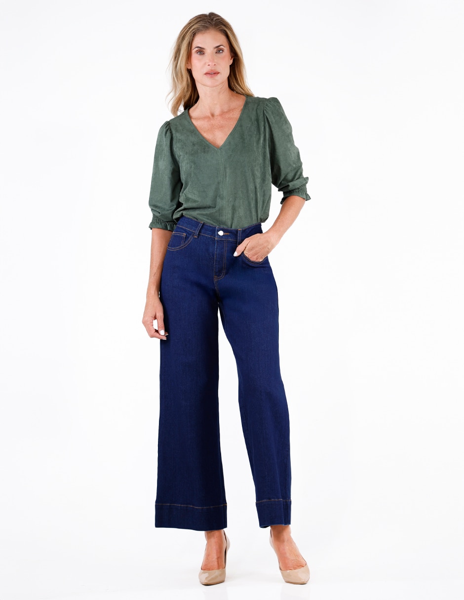 Jeans acampanado para mujer 2