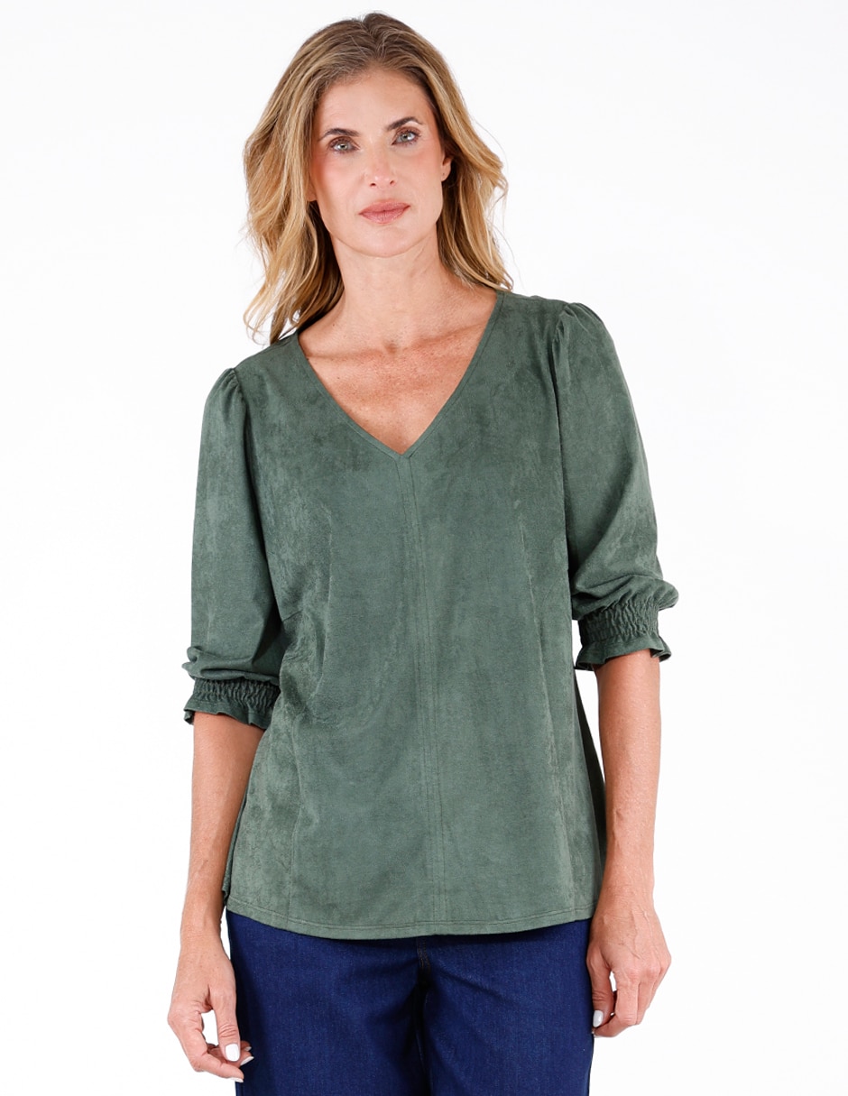 Blusa manga 3/4 para mujer Blusa manga 3/4 para mujer