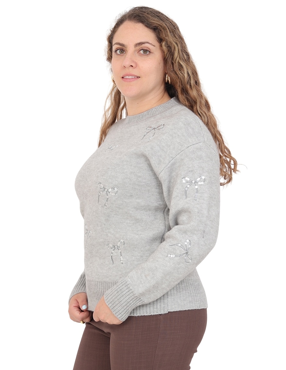 Suéter cuello redondo para mujer 2
