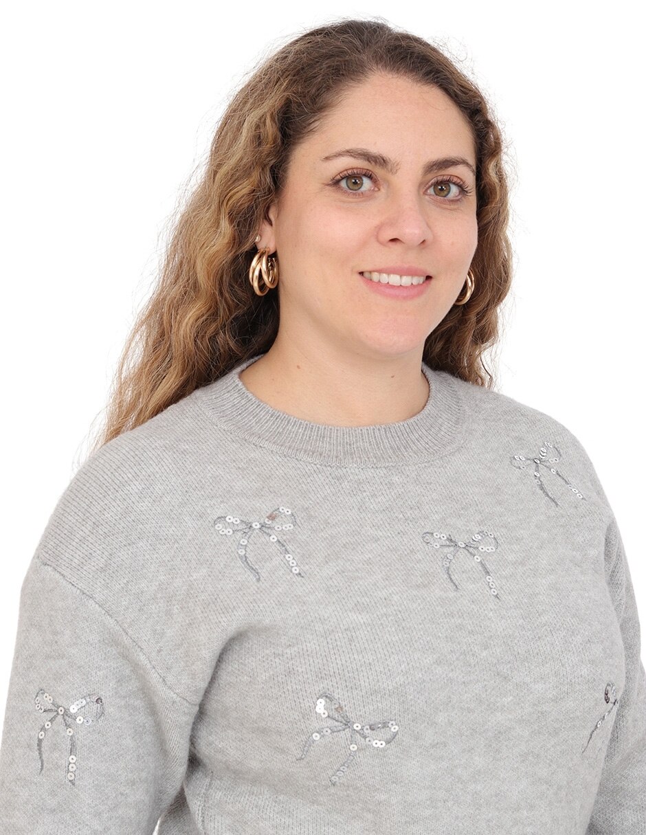 Suéter cuello redondo para mujer 4