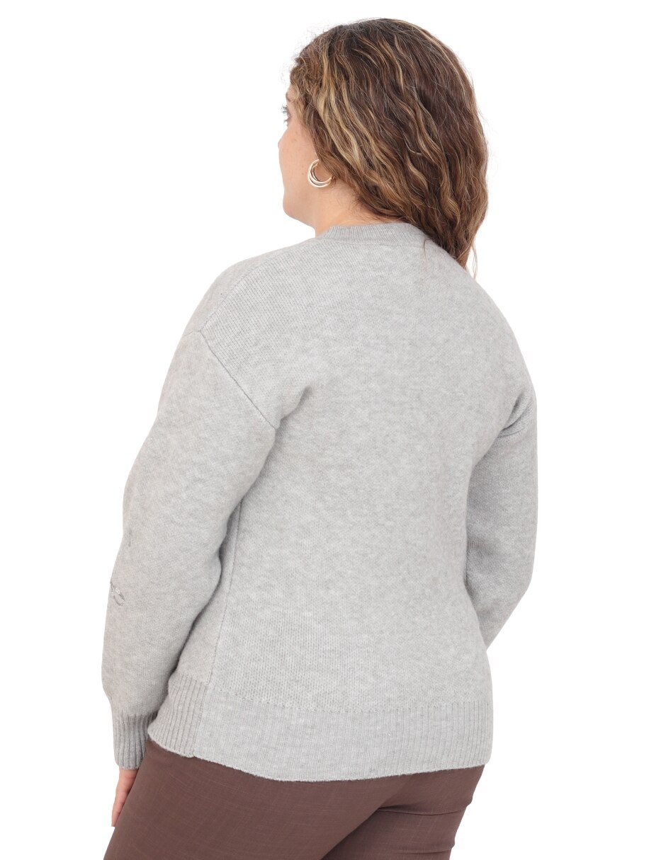 Suéter cuello redondo para mujer 5