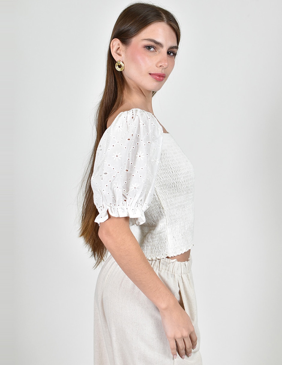 Blusa manga corta para mujer 5