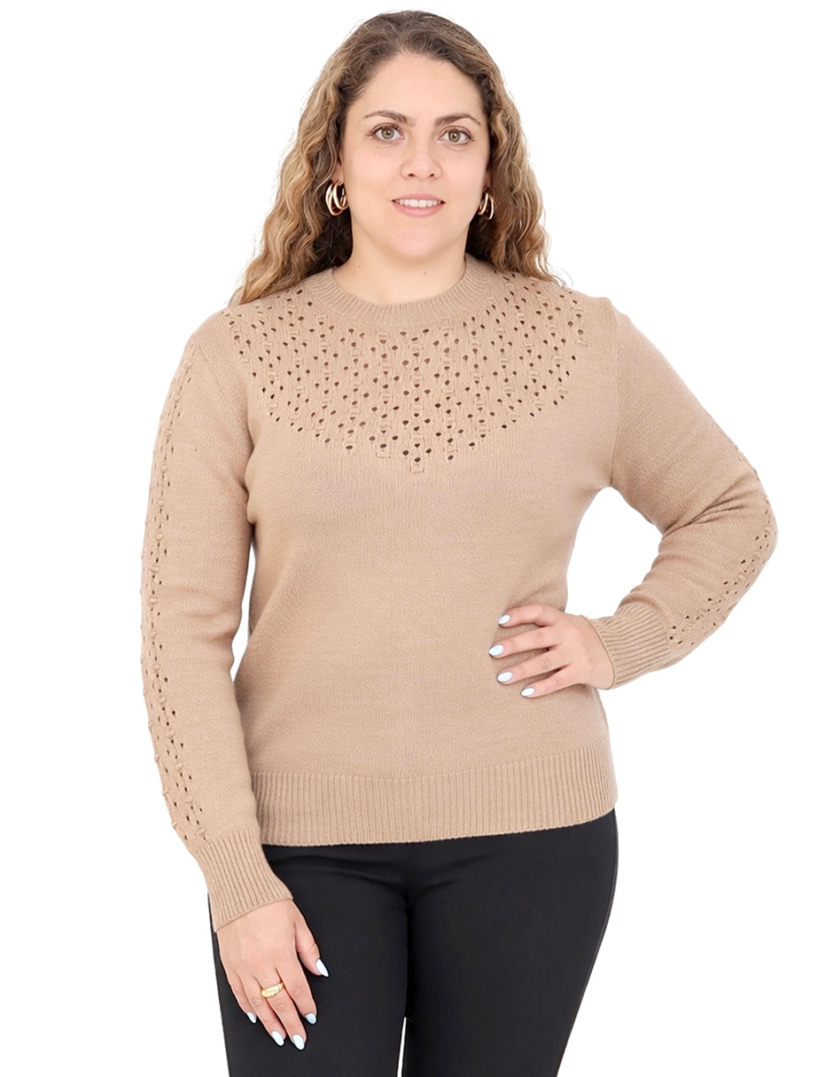 Suéter cuello redondo para mujer Suéter cuello redondo para mujer