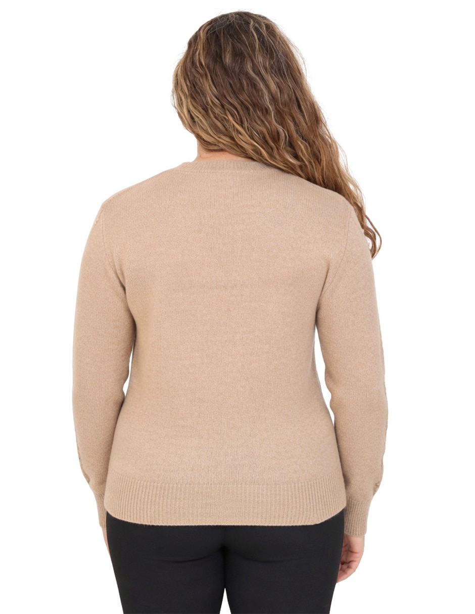 Suéter cuello redondo para mujer 2