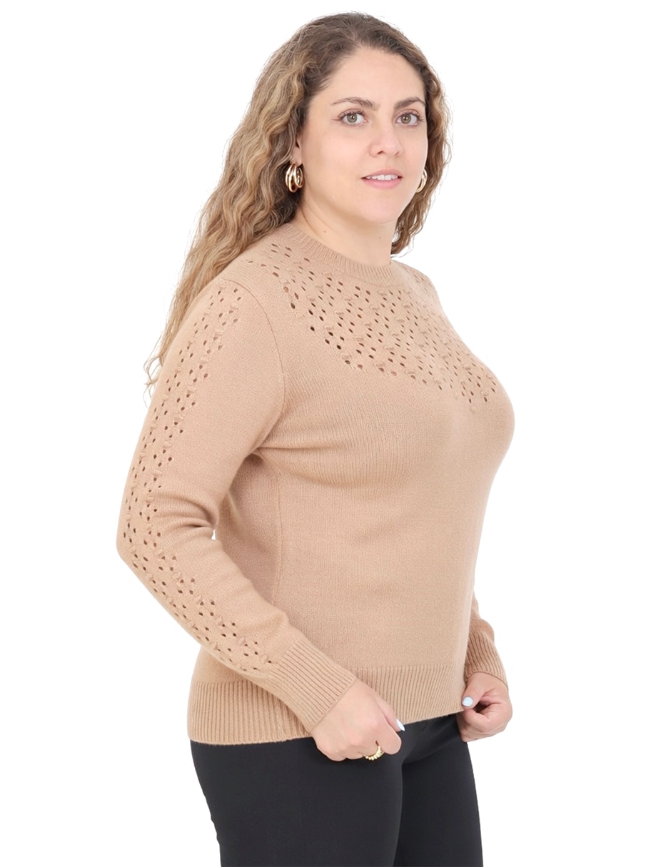 Suéter cuello redondo para mujer 3